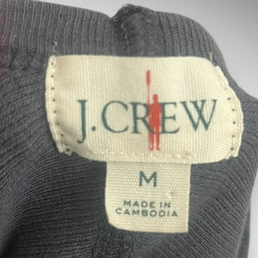J.CREW Men's Beach Thermal Linen Cotton Blend Crewneck Evening Storm |EUC‎